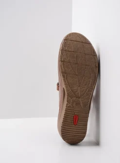 Wolky Shallow - middenbruin leer<DAMES Sandalen