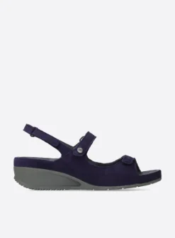Wolky Shallow - paars nubuck<DAMES Sandalen