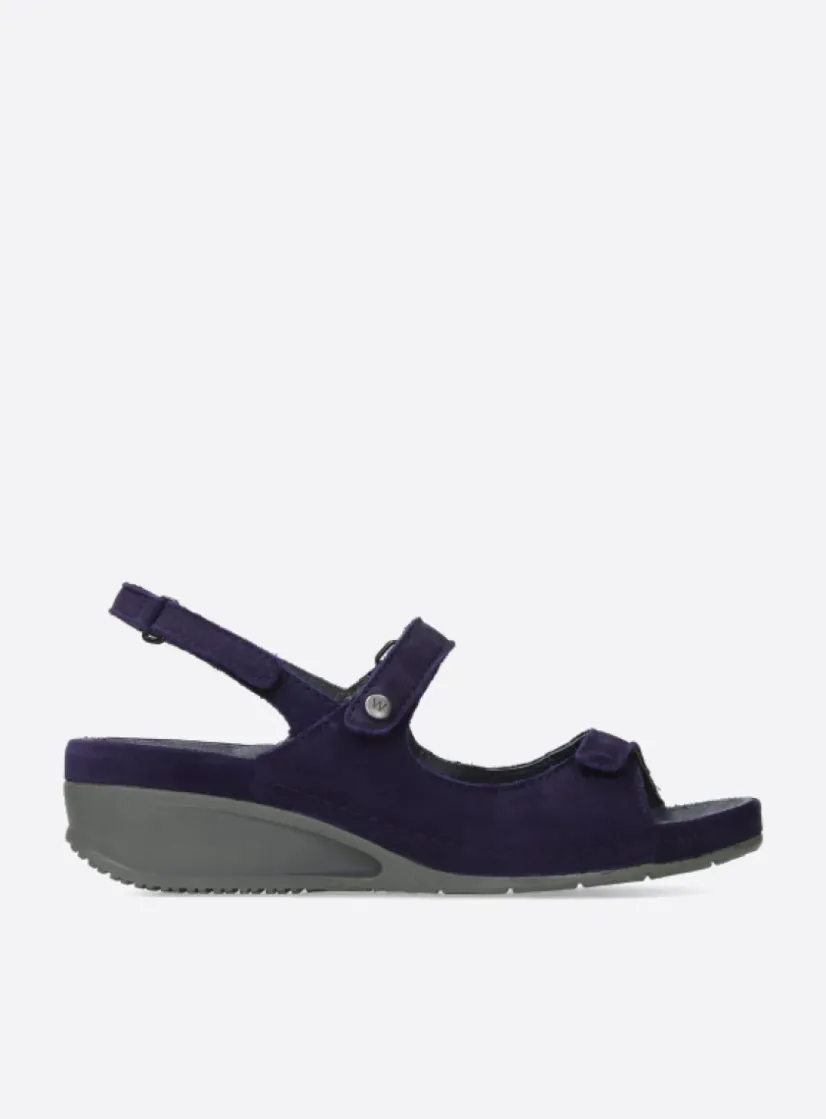 Wolky Shallow - paars nubuck<DAMES Sandalen