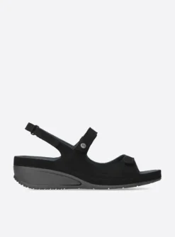 Wolky Shallow - zwart nubuck<DAMES Sandalen