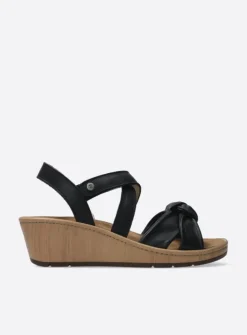 Wolky Sisal - zwart leer<DAMES Sandalen