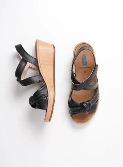 Wolky Sisal - zwart leer<DAMES Sandalen