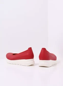 Wolky Snallerina F2F - rood biocare<DAMES Instappers