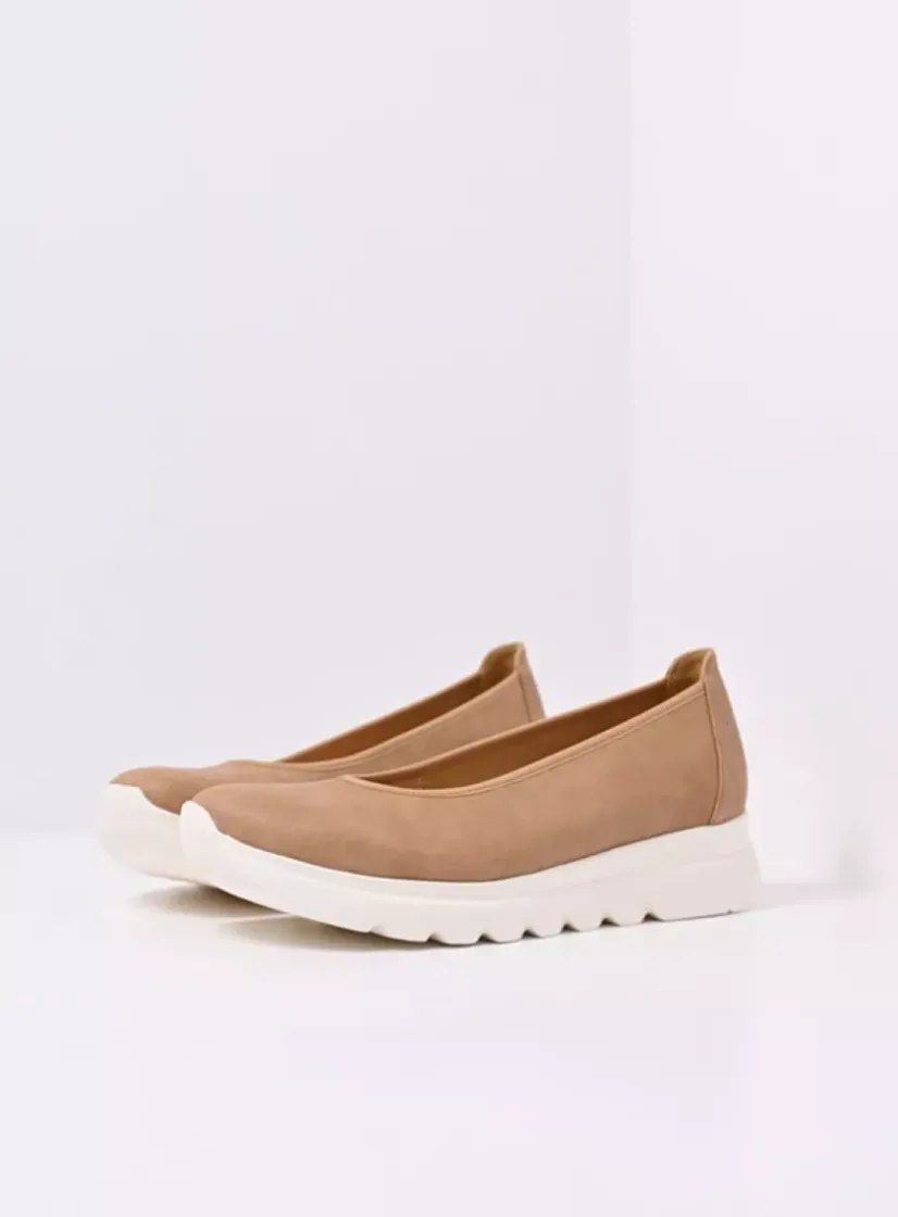 Wolky Snallerina F2F - zand biocare<DAMES Instappers
