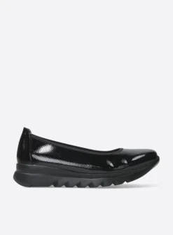 Wolky Snallerina F2F - zwart lak biocare<DAMES Instappers