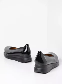 Wolky Snallerina F2F - zwart lak biocare<DAMES Instappers