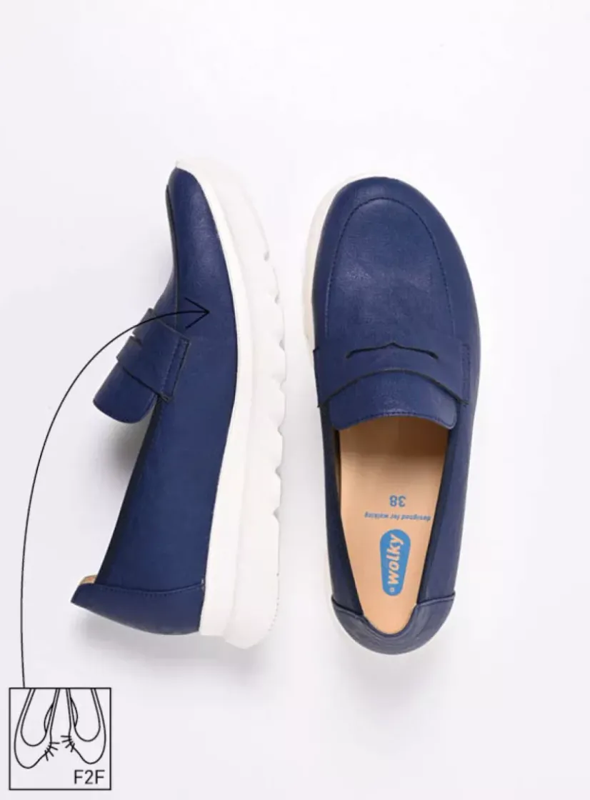 Wolky Snoafer F2F - jeans biocare<DAMES Instappers