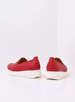 Wolky Snoafer F2F - rood biocare<DAMES Instappers