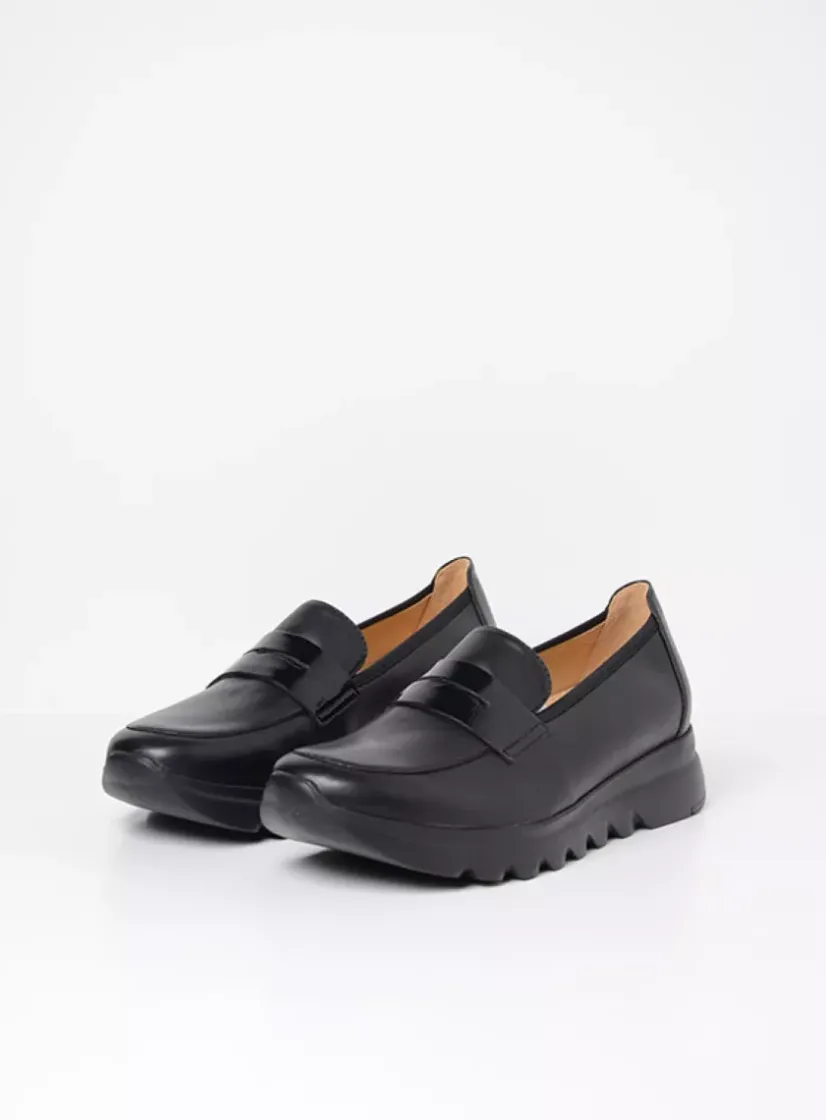 Wolky Snoafer F2F - zwart biocare<DAMES Instappers