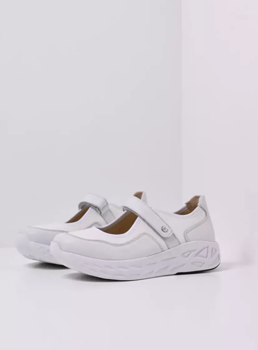 Wolky Spring S2F - wit/gebroken combi stretch<DAMES Wandelschoenen|Bandschoenen