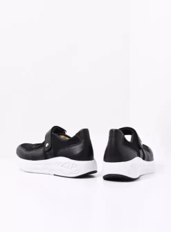 Wolky Spring S2F - zwart combi stretch leer<DAMES Wandelschoenen|Bandschoenen