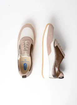 Wolky Sprint - safari combi leer<DAMES Lage Veterschoenen|Sneakers