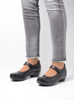 Wolky Sud - zwart leer<DAMES Herfst/Winter|Bandschoenen
