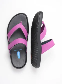 Wolky Tahiti - fuchsia leer<DAMES Slippers