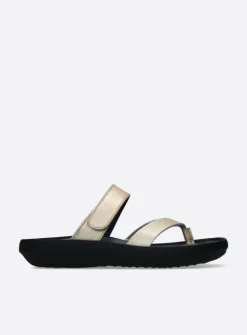 Wolky Tahiti - goud leer<DAMES Slippers