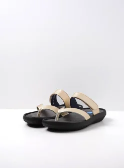 Wolky Tahiti - goud leer<DAMES Slippers