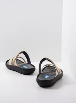 Wolky Tahiti - goud leer<DAMES Slippers