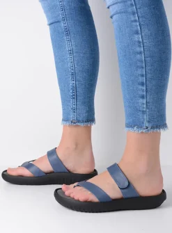Wolky Tahiti - jeans leer<DAMES Slippers