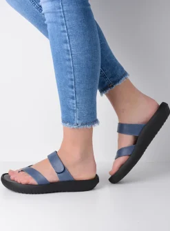 Wolky Tahiti - jeans leer<DAMES Slippers