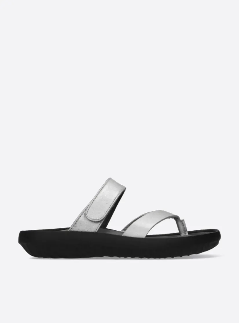 Wolky Tahiti - zilver/grijs leer<DAMES Slippers
