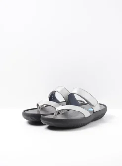 Wolky Tahiti - zilver/grijs leer<DAMES Slippers