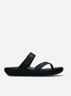 Wolky Tahiti - zwart leer<DAMES Slippers