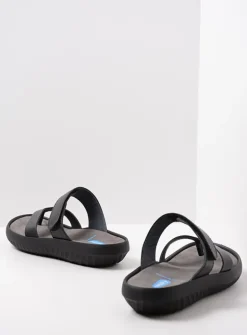 Wolky Tahiti - zwart leer<DAMES Slippers