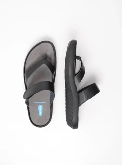 Wolky Tahiti - zwart leer<DAMES Slippers