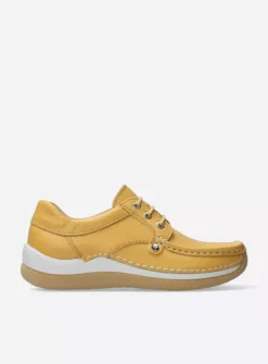 Wolky Taranta - amber leer<DAMES Lage Veterschoenen|Sneakers