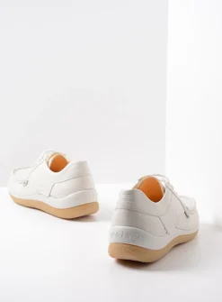 Wolky Taranta - creme wit leer<DAMES Lage Veterschoenen|Sneakers
