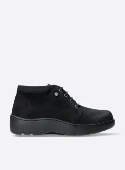 Wolky Tarda XW-WR - zwart nubuck<DAMES Hoge Veterschoenen|Herfst/Winter