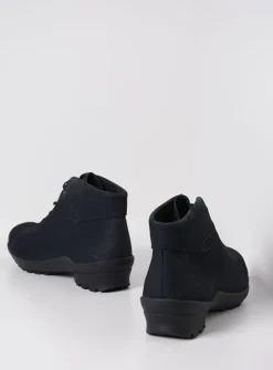 Wolky Teton - blauw nubuck<DAMES Hoge Veterschoenen|Herfst/Winter