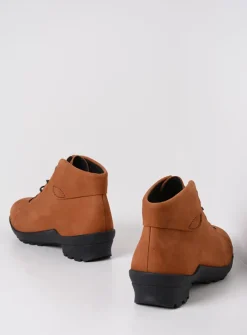Wolky Teton - cognac nubuck<DAMES Hoge Veterschoenen|Herfst/Winter