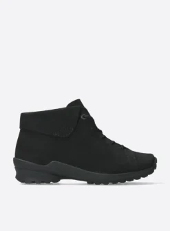 Wolky Teton - zwart nubuck<DAMES Hoge Veterschoenen|Herfst/Winter