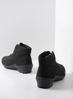 Wolky Teton - zwart nubuck<DAMES Hoge Veterschoenen|Herfst/Winter