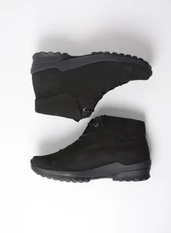Wolky Teton - zwart nubuck<DAMES Hoge Veterschoenen|Herfst/Winter