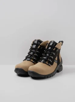 Wolky Traction WP - camel nubuck<DAMES Hoge Veterschoenen|Wandelschoenen