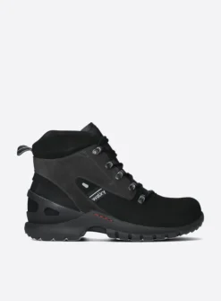 Wolky Traction WP - zwart nubuck<DAMES Hoge Veterschoenen|Wandelschoenen