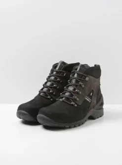 Wolky Traction WP - zwart nubuck<DAMES Hoge Veterschoenen|Wandelschoenen