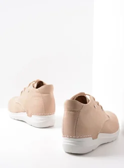 Wolky Truth DB - beige nubuck<DAMES Hoge Veterschoenen|Wandelschoenen