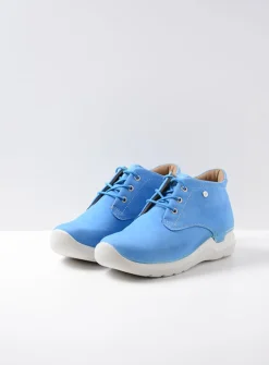 Wolky Truth DB - hemelsblauw nubuck<DAMES Hoge Veterschoenen|Wandelschoenen