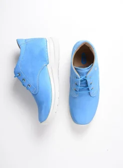 Wolky Truth DB - hemelsblauw nubuck<DAMES Hoge Veterschoenen|Wandelschoenen