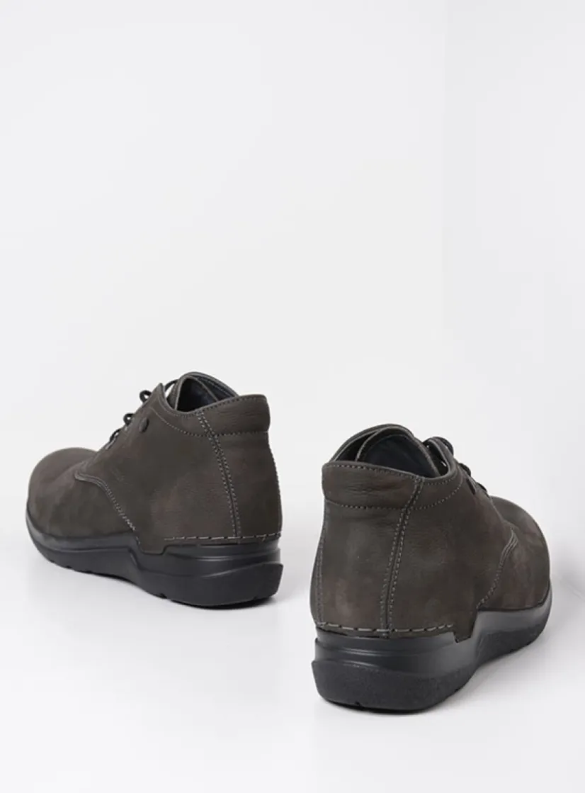 Wolky Truth HV - asfalt nubuck<DAMES Hoge Veterschoenen|Wandelschoenen