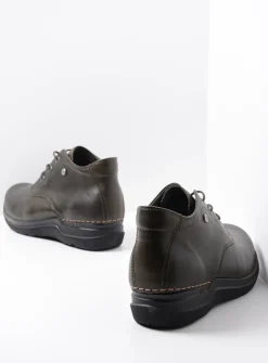 Wolky Truth HV - cactus leer<DAMES Hoge Veterschoenen|Wandelschoenen