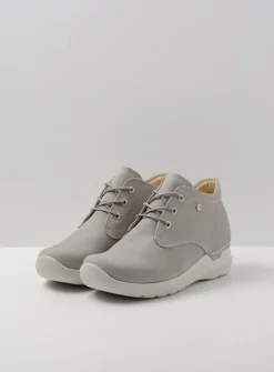 Wolky Truth HV - lichtgrijs nubuck<DAMES Hoge Veterschoenen|Wandelschoenen