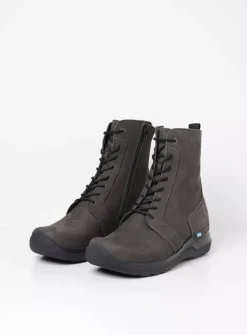Wolky Viper - asfalt nubuck<DAMES Hoge Veterschoenen|Veterlaarzen