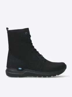Wolky Viper - zwart nubuck<DAMES Hoge Veterschoenen|Veterlaarzen
