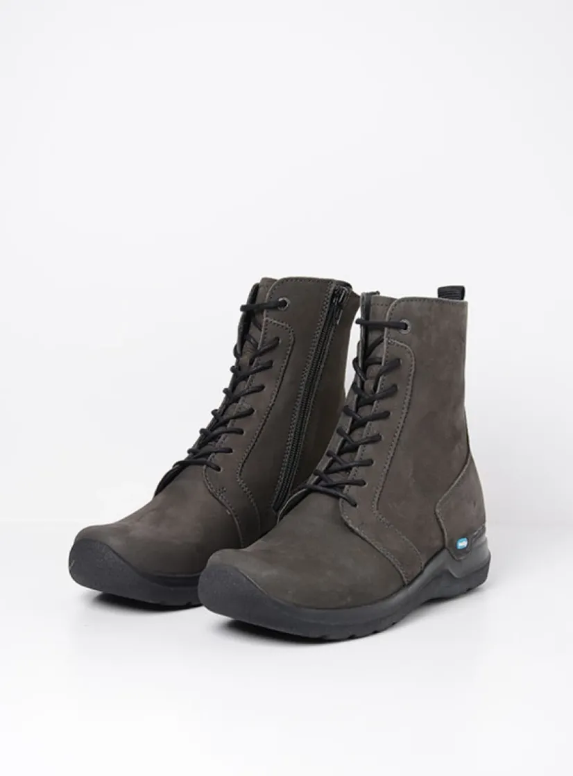 Wolky Viper HV - asfalt nubuck<DAMES Hoge Veterschoenen|Veterlaarzen