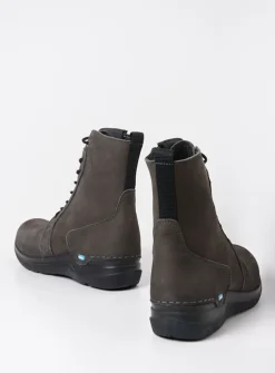 Wolky Viper HV - asfalt nubuck<DAMES Hoge Veterschoenen|Veterlaarzen