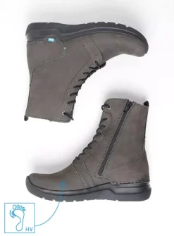 Wolky Viper HV - asfalt nubuck<DAMES Hoge Veterschoenen|Veterlaarzen